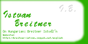 istvan breitner business card